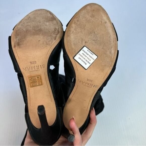 ALEXANDRE BIRMAN Sandals womens size 8.5 black Tie Silk Gladiator Sandals - Picture 9 of 13